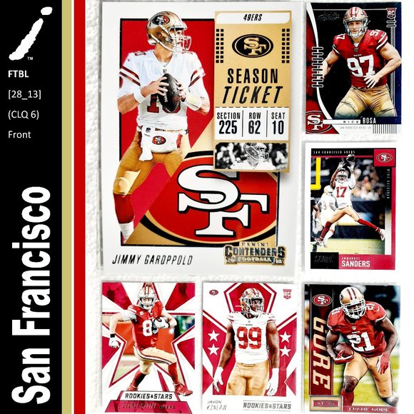 NFL Other - San Francisco 49ers 6 Card Lot - FTBL [28_13]